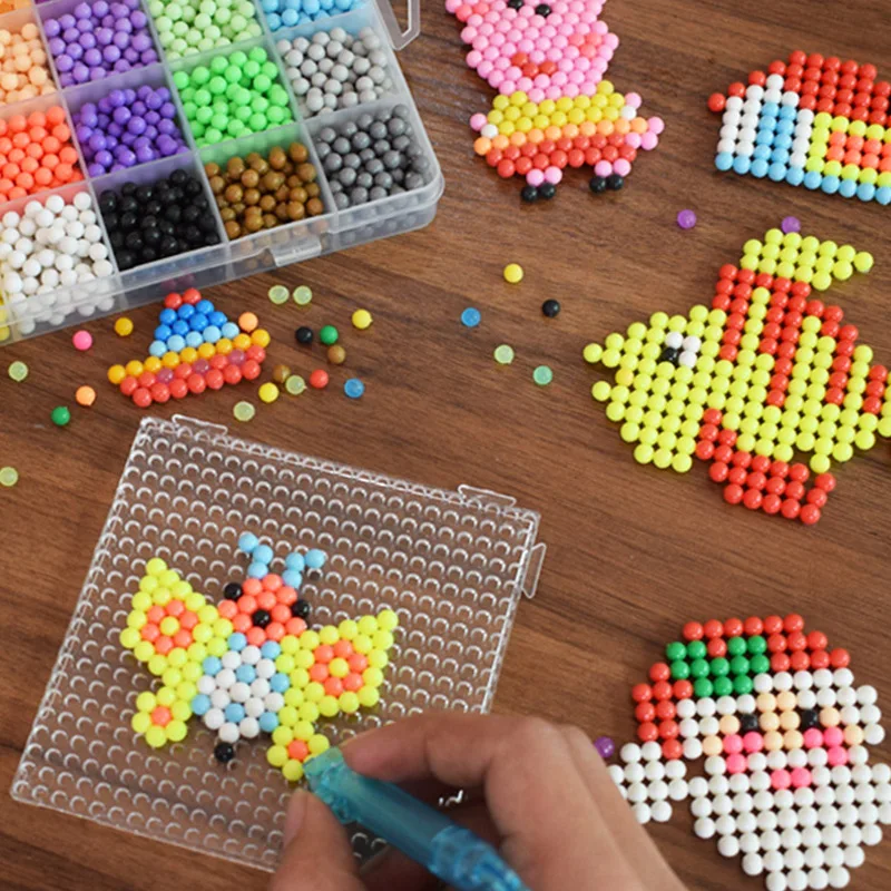 Juego de bolas de cristal para niños, puzle de relleno de granulado de agua, DIY, juguetes mágicos hechos a mano, 3D, regalos, 1000-18000 Uds.