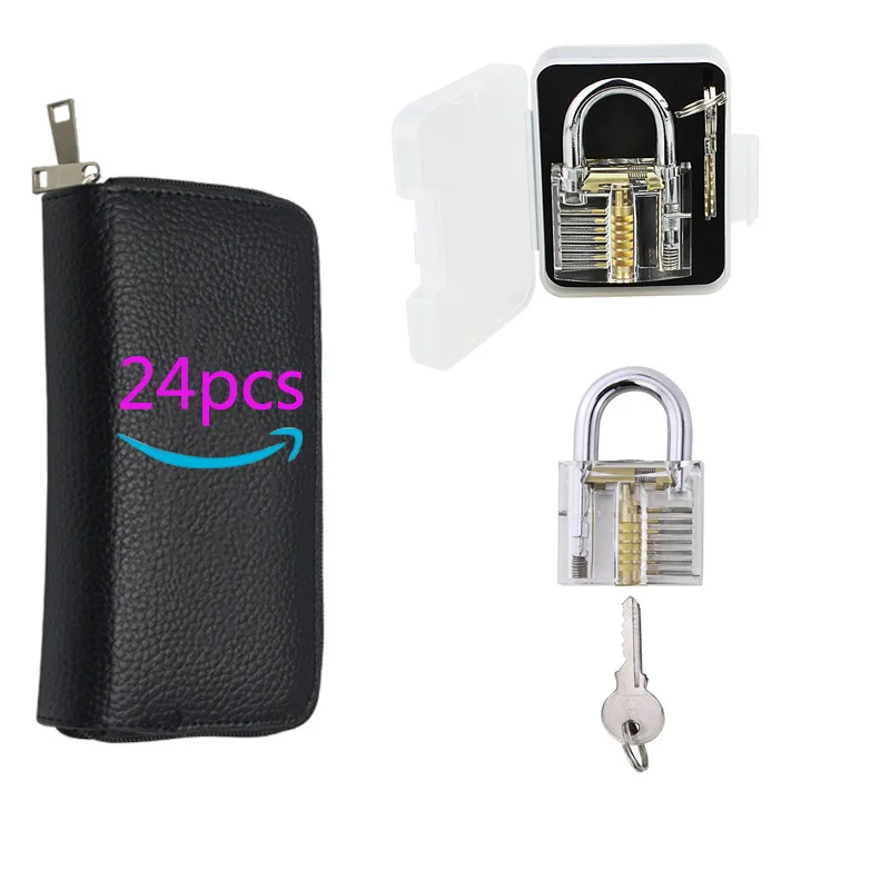 

Manufacturers Direct Selling Cross Border for Transparent Lock 24-Piece Exercise Tool Kit Transparent Lock Hot Selling Lock Supp