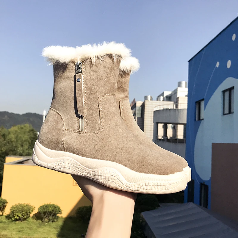SKRENEDS настоящие ботинки для снега, зимние вельветовые ботинки «мартенс» Женская кожаная обувь визуальное увеличение роста туфли из хлопка трендовая женская обувь