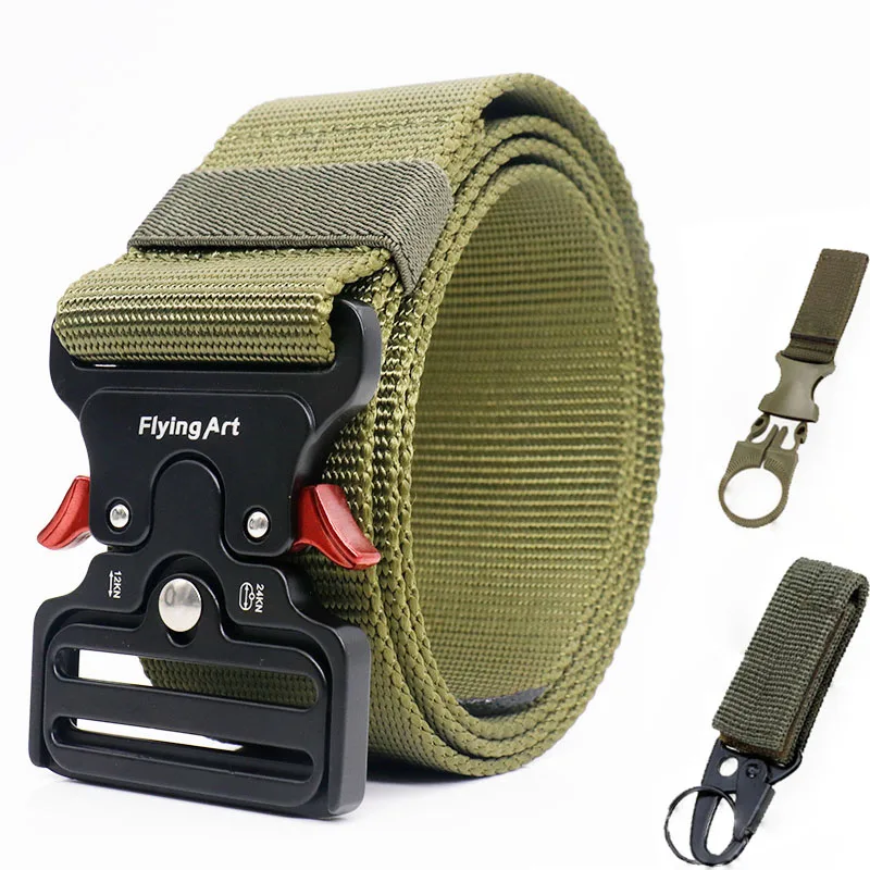 belt with 2 hook 5,0 см тактический ремень армейский военный с металлической пряжкой Cinto SWAT сверхмощный тренировочный поясной ремень для активного отдыха Охотничьи Аксессуары Широкий ремень - Цвет: belt with 2 hook