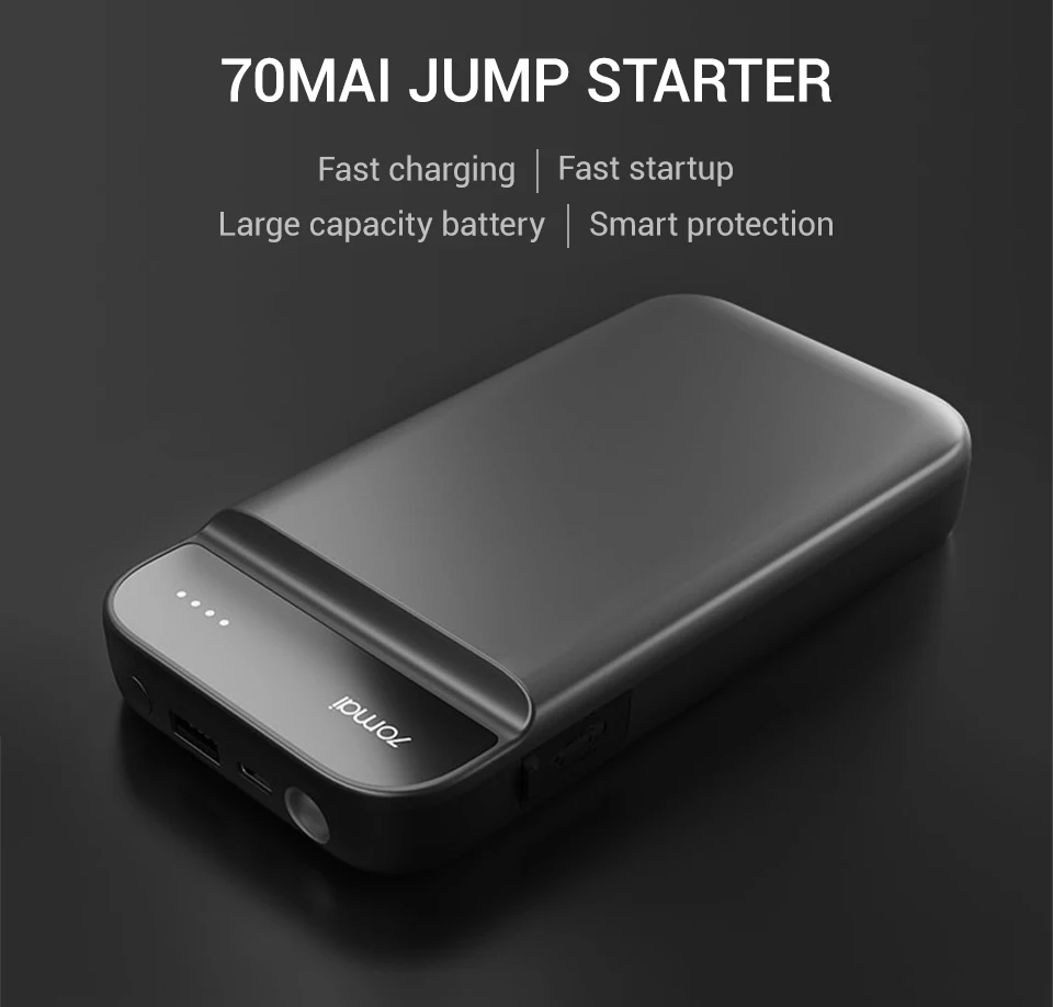 portable charger Xiaomi 70mai Jump Starter 70Mai Power Bank car starter Auto Buster Car Emergency Booster Engine start external battery pack power bank