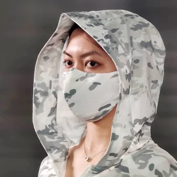 

Camo Tactical Mask Army Fans Outdoor Camping Hiking Hunting Face Mask Breathable Protective Cotton Mask Can Place Filter Disc