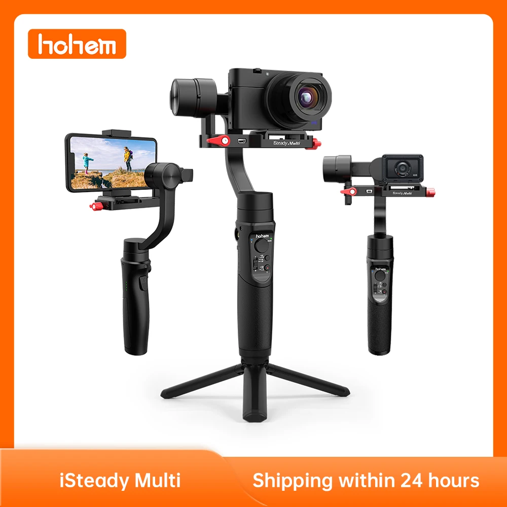 Hohem iSteady Multi Gimbal All-in-one 3-Axis Handheld Stabilizer for Sony Compact Camera RX100 Series/ Action Camera/ Smartphone