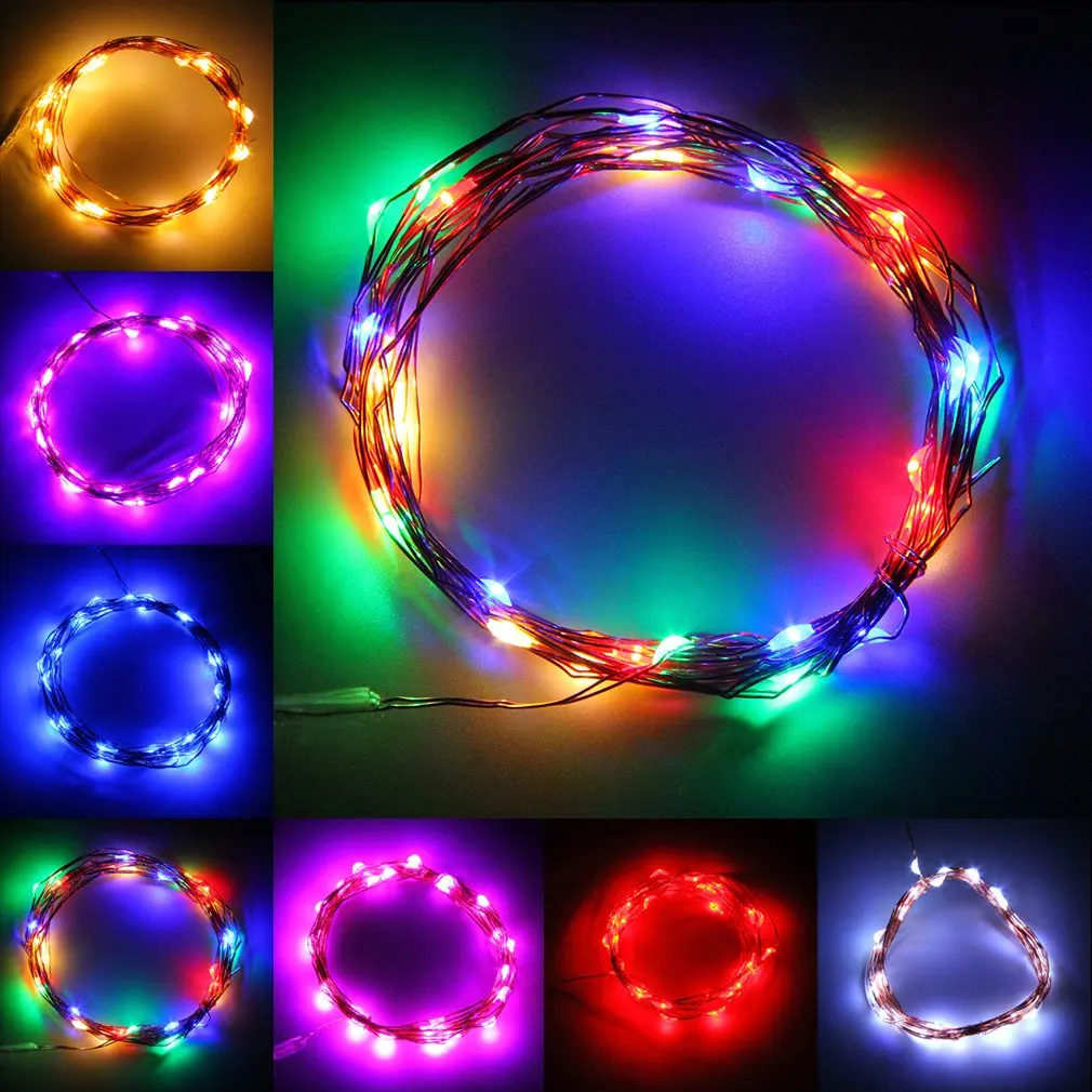 3 м 30LED медный провод рождественские вечерние гирлянды Сказочный светильник на батарейках Свадебный чудесный декоративный светильник для улицы