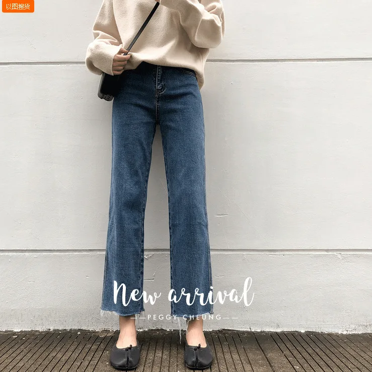 wide leg Maternity Jeans For Pregnant Woman 2019 Pregnancy Denim Pants Cotton straight Trousers maternity clothing Plus Size