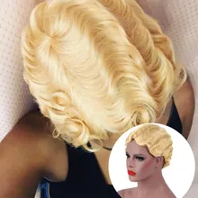 AIYEE6'' короткие кудрявые парики для женщин Женский синтетический парик Finger кудрявый парик косплей короткие парики Afr для женщин Overwatch косплей парик