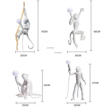 

LED Lighting Fixture Color Resin Monkey Lamp Creative Home Decor Monkey Wall Lamp Loft Wall Sconces Hanging Lamp Kitchen Fixture