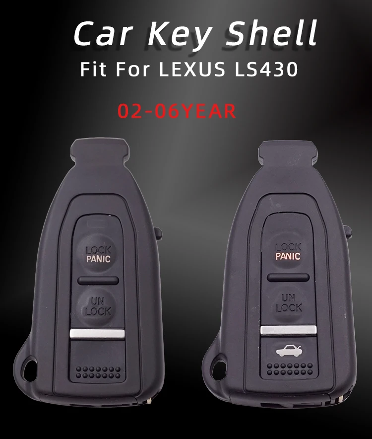 Cocolockey Автомобильный Брелок чехол подходит для LEXUS LS430 02-06YEAR умный дистанционный ключ 2 3 кнопки Relacement Keyless Enter