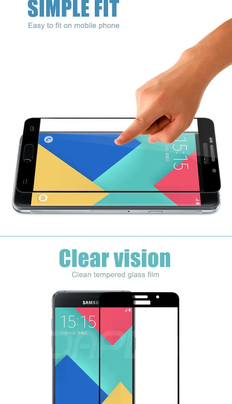 Полностью покрывающее закаленное Стекло для Samsung Galaxy J3 J5 J7 J2 J4 J6 J8 Экран протектор Стекло защитные пленки