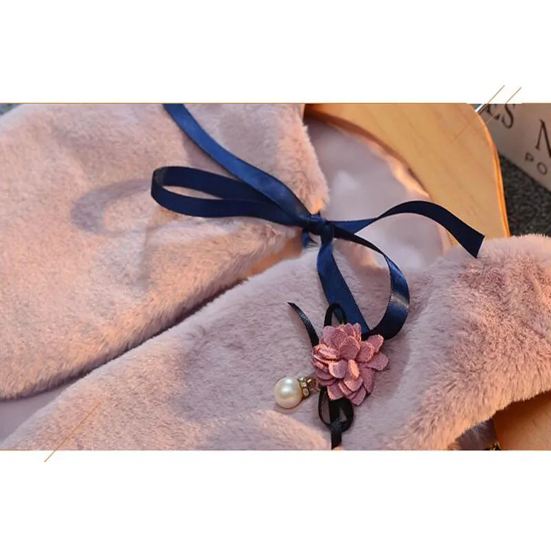 Girls Warm Outwear Children's Fur Vest Imitation Fur Coat Girls Fall Winter New Short Section Vests Girl Waistcoat Baby Coat
