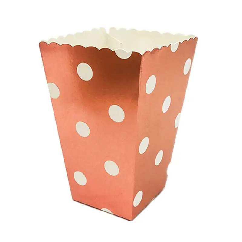 12pcs Pink Blue Stripe Wave Dot Paper Popcorn Boxes Bag Birthday Party decorations kids baby shower boy Girl party supplies Hot - Цвет: As Picture