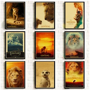 

2019 Movie The Lion King Poster Vinatge Art Print Children Room Decoration Livingroom Wall Stickers Kraft Paper Fashion Decor