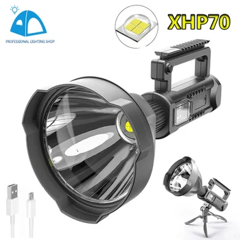 

New P70 Strong Light Searchlight Outdoor Multi-function Lighting LED Flashlight Long-range Waterproof Rechargeable Portable Lamp