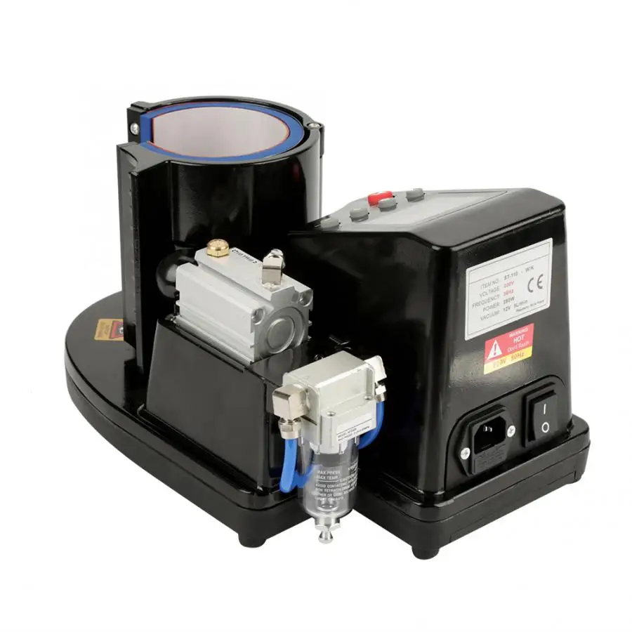

Pneumatic Auto Mug Transfer Sublimation Heat Press Machine ST-110 Black