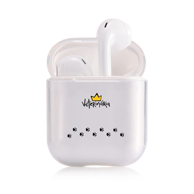 Мягкий милый Чехол Air Pods для Apple airpods, роскошный простой прозрачный чехол Airpods в Bluetooth, аксессуары для наушников - Цвет: I200632