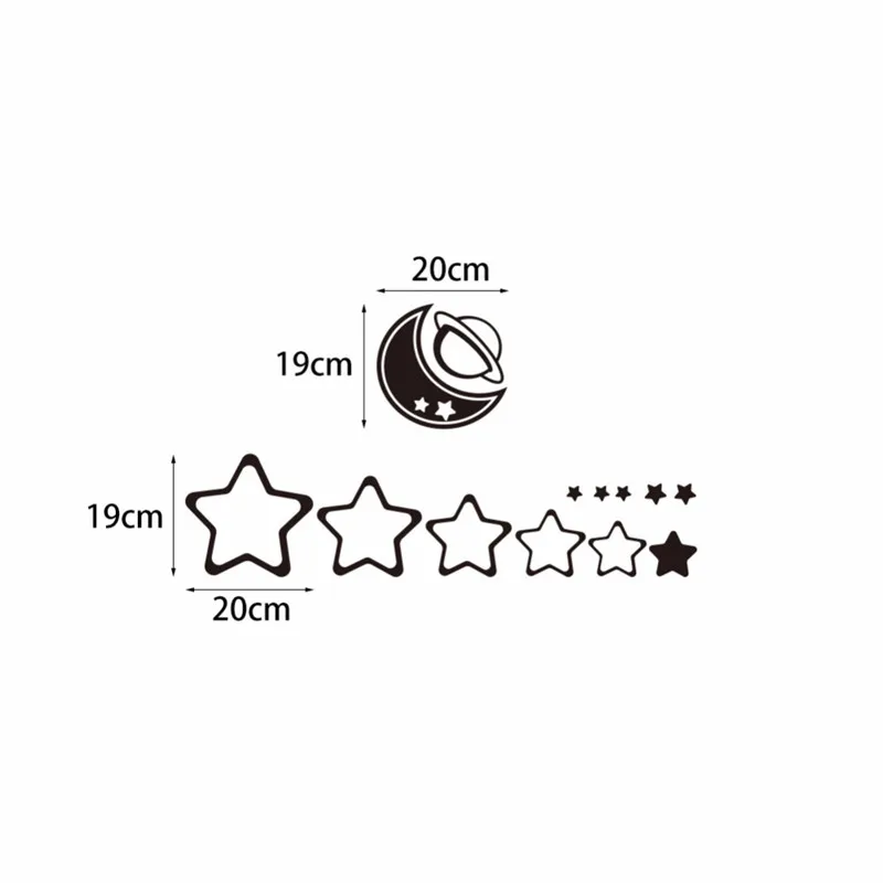 Звезды Луна космический акриловый зеркальный стикер s 3D Настенный декор наклейка для детской спальни гостиной украшения наклейки для дома