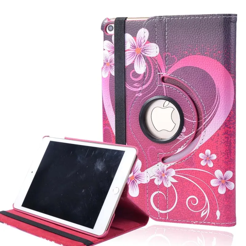 love heart KK& LL для iPad mini 4 A1550 a1538-многоцветный умный чехол для планшета вращающийся на 360 ° с автоматическим пробуждением сна Флип кожаный чехол-подставка - Цвет: love heart