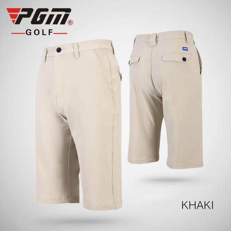 khaki PGM Аутентичные шорты для гольфа мужские однотонные шорты для гольфа летняя одежда ультра тонкая дышащая - Цвет: khaki