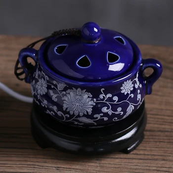 

Electric Chinese Incense Burner Ceramic Powder Essential Oil Burner Incense Holder Aroma Diffuser Wierrookbrander Decor EF50XL