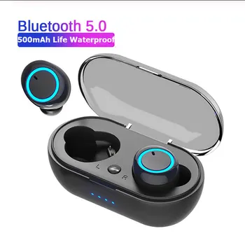 

Bluetooth 5.0 Headphones Fingerprint Touch Wireless Headphones Earbuds HD Stereo Sports Headphone Noise Cancelling Headset