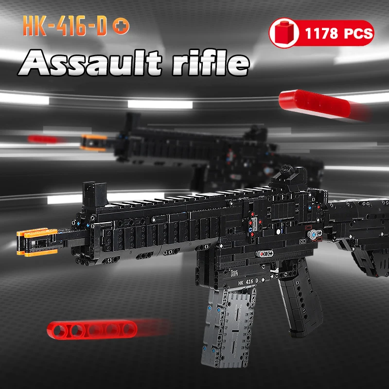 1178 шт HK416D Штурмовая винтовка пистолет может Fire Fit Technic серии военная армия
