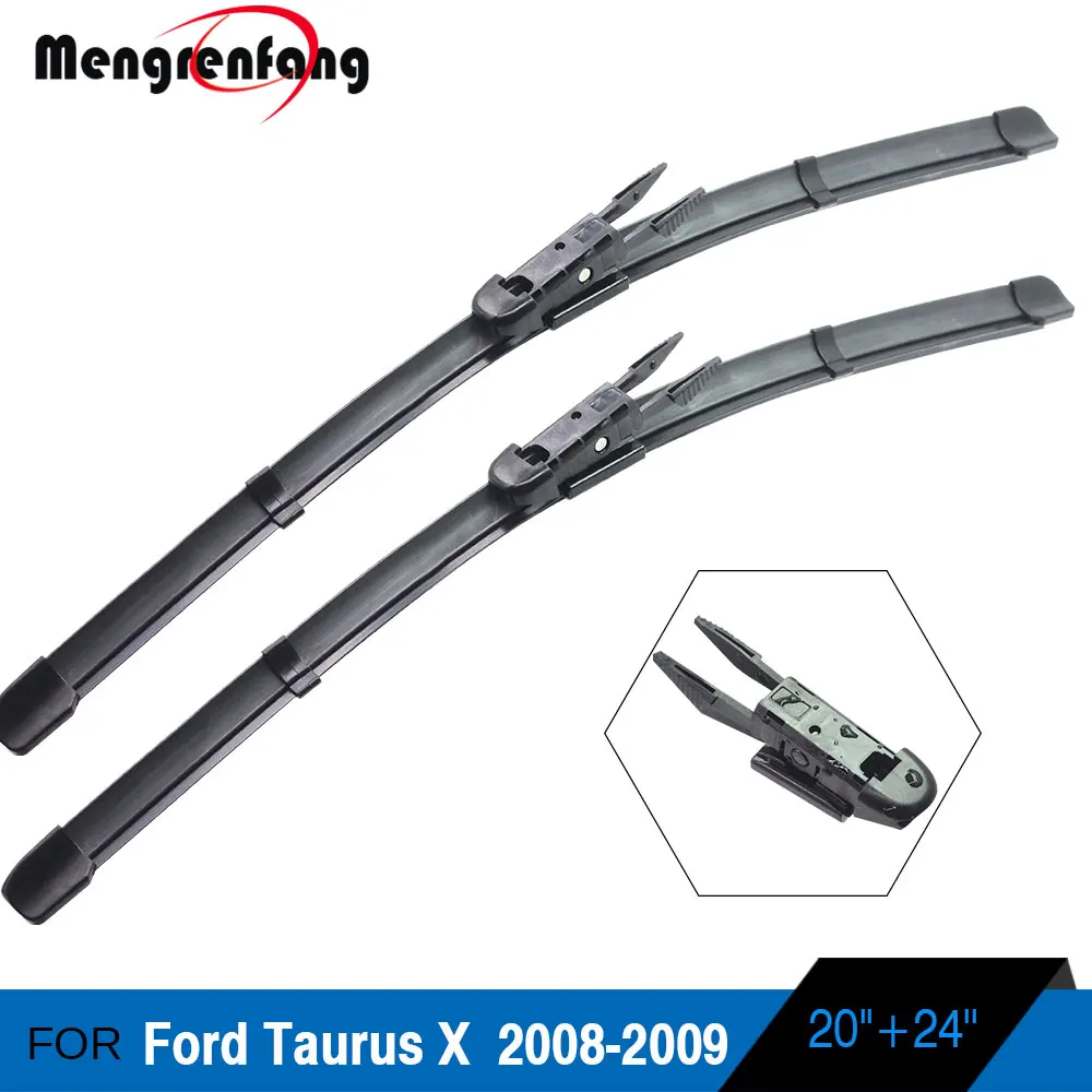 2008-2009 Для Ford aurus 1999-2009 автомобильные передние стеклоочистители ветрового стекла Авто Мягкие резиновые стеклоочистителя боковой зажим& J крюковые рычаги 2 шт - Цвет: 2008-2009