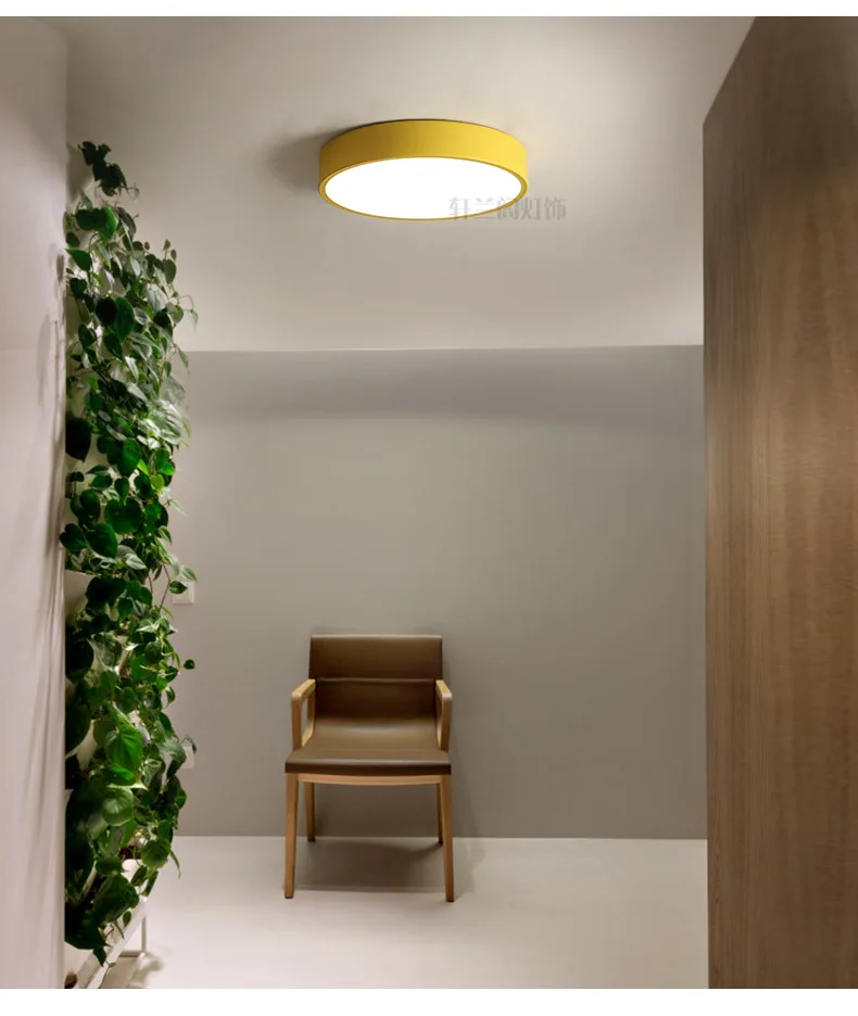Ультратонкая потолочная лампа для гостиной, спальни, Северный Европейский стиль, светодиодный круглый потолочный светильник, современный минималистичный светодиодный потолочный светильник