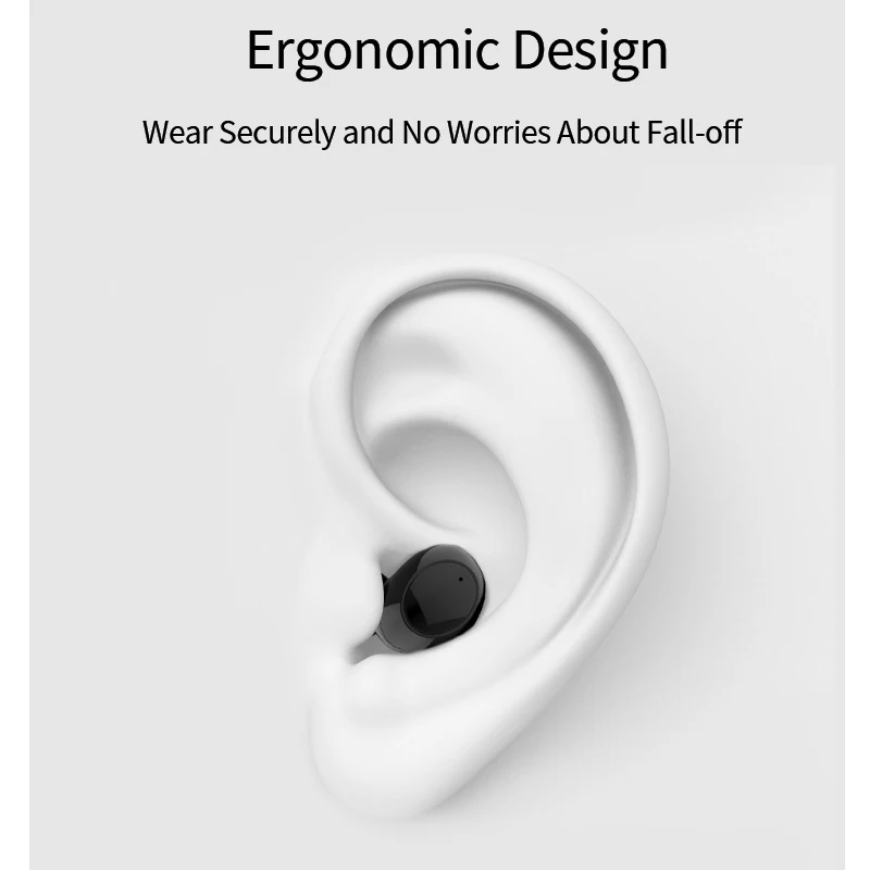Bakeey портативные TWS настоящие беспроводные bluetooth наушники, стерео спортивные двусторонние наушники с зарядным устройством