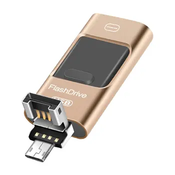 

Android Applicable Phone USB 2.0 Flash Drive Dual Head 3 In 1 Three Use OTG USB 64G Nesting 32G High Speed USB 2.0