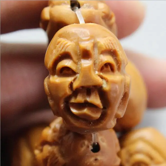 Оливковая ядерная резьба восемнадцать шапок тибетская фотография|buddhism bracelet|bracelet