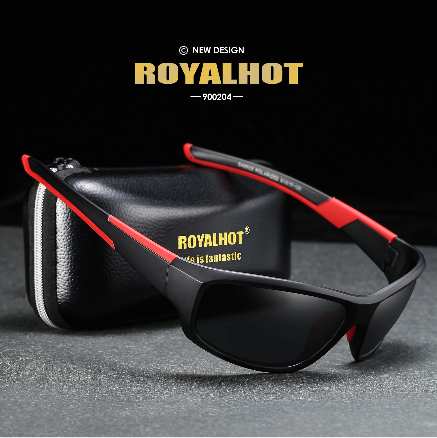 RoyalHot, мужские, женские, Поляризованные, черные и красные, спортивные солнцезащитные очки, Ретро стиль, солнцезащитные очки, солнцезащитные очки, 900204