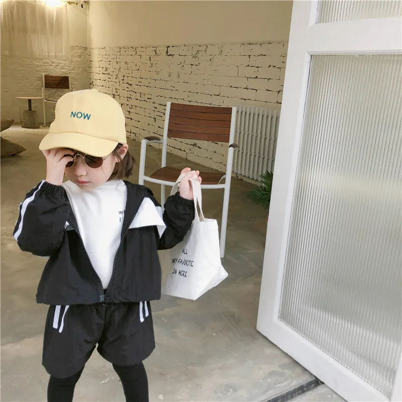 

Fall 2019 New Kids Long Sleeve Thickened Cardigan Tops with Fake Two Piece Pant Sets Boys and Girls Casual Sport Suits