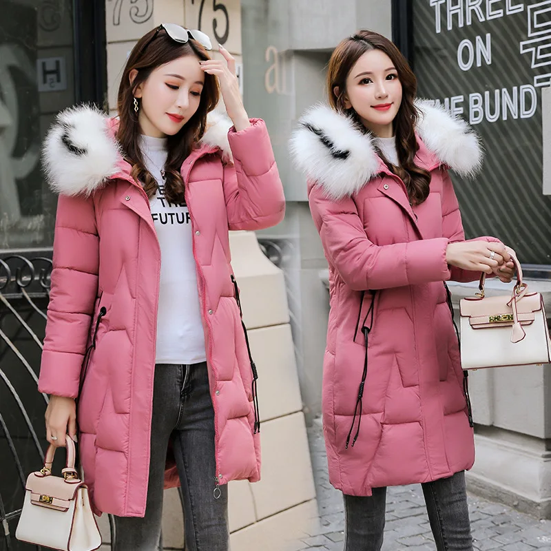 Abrigos Mujer Invierno новая Парка хлопковая стеганая куртка с капюшоном теплая зимняя куртка для женщин однотонное зимнее пальто для женщин s