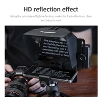 تلي برومبتر أوتوكيو Pronstoor Teleprompter محمول يعمل مع الهاتف أو كاميرات DSLR مع جهاز تحكم - Image 4
