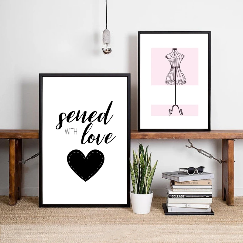 Sewing-Machine-Canvas-Painting-Poster-Craft-Room-Art-Decor-Fashion-Dress-Mannequin-Art-Prints-Handicraft-Studio (2)