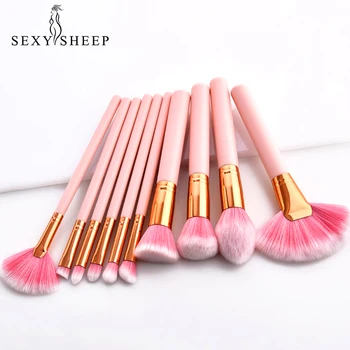

SEXYSHEEP 4/10 pcs/lot Makeup Brushes Set Eye Shadow Blending Eyeliner Eyelash Eyebrow Brushes For Makeup Tools