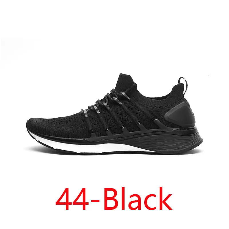 Black-44 Xiaomi Mijia кроссовки 3 мужские спортивные кроссовки Uni-moulding 3D Fishbone Lock system трикотажные верхние кроссовки машинная стирка - Цвет: Black-44