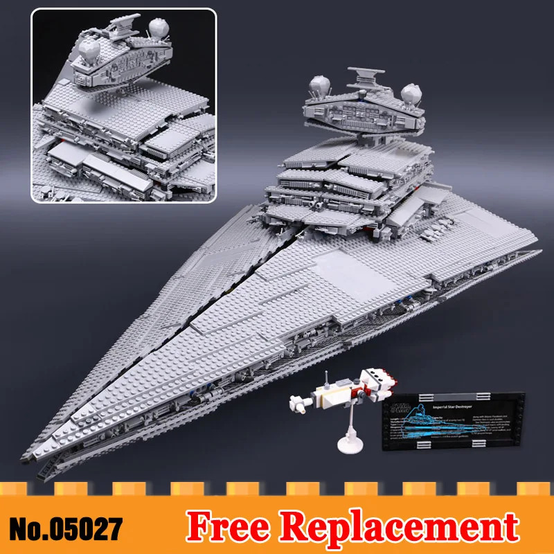 

Star 05027 Wars The Imperial Star Destroyer UCS Fighters 3250pcs Model Building Blocks Compatible with Legoinglys 10030 Toys