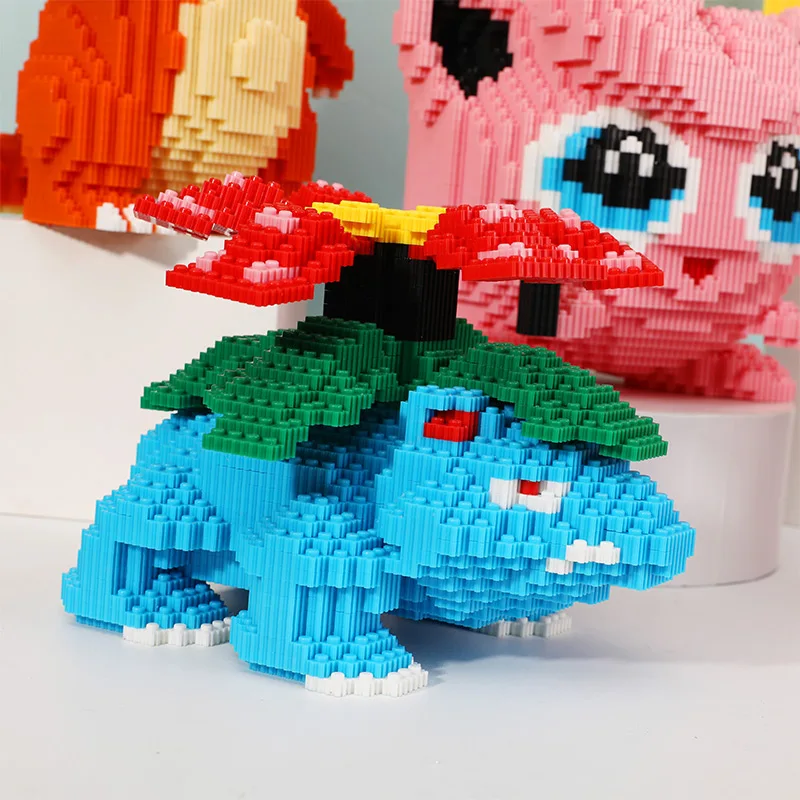 DUZ Pikachu Charmander Venusaur Charizard Jigglypuff Pocket Monster Animal 3D модель DIY Мини строительные блоки кирпичи игрушка без коробки