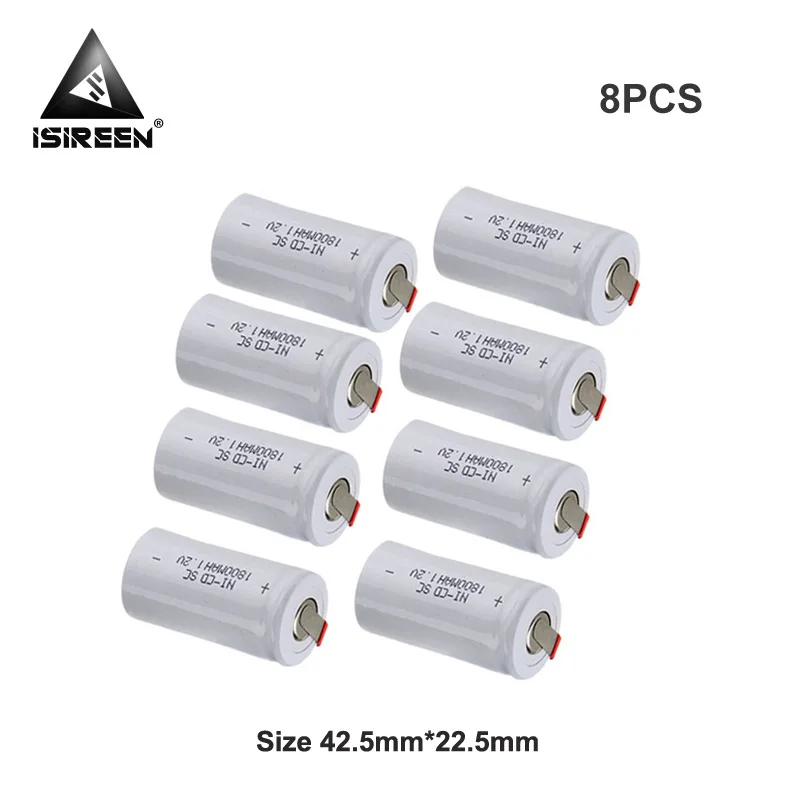 Ni-CD 1800mAh 1,2 V DIY 6V 7,2 V 9,6 V 12V 14,4 V перезаряжаемые пакеты батарей SC батареи элемент Subc Ni аккумулятор CD Электрический инструмент