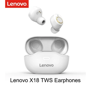 

Lenovo X18 TWS Earphone Wireless Bluetooth 5.0 Super Light Earplug Long battery Touch Keys Headset Sweatproof Sports Earbuds