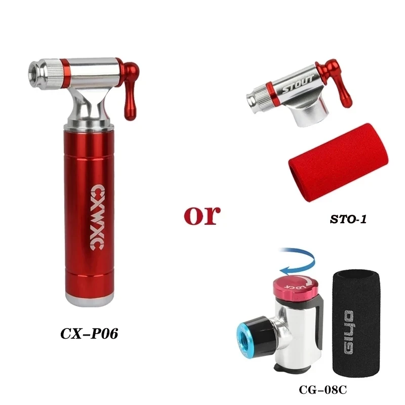 CXWXC CO2 Bicycle Inflator Giyo Pump Nozzle For Schrader Presta Adapter Bike Aluminum Tire Tube Mini Hand | Спорт и развлечения