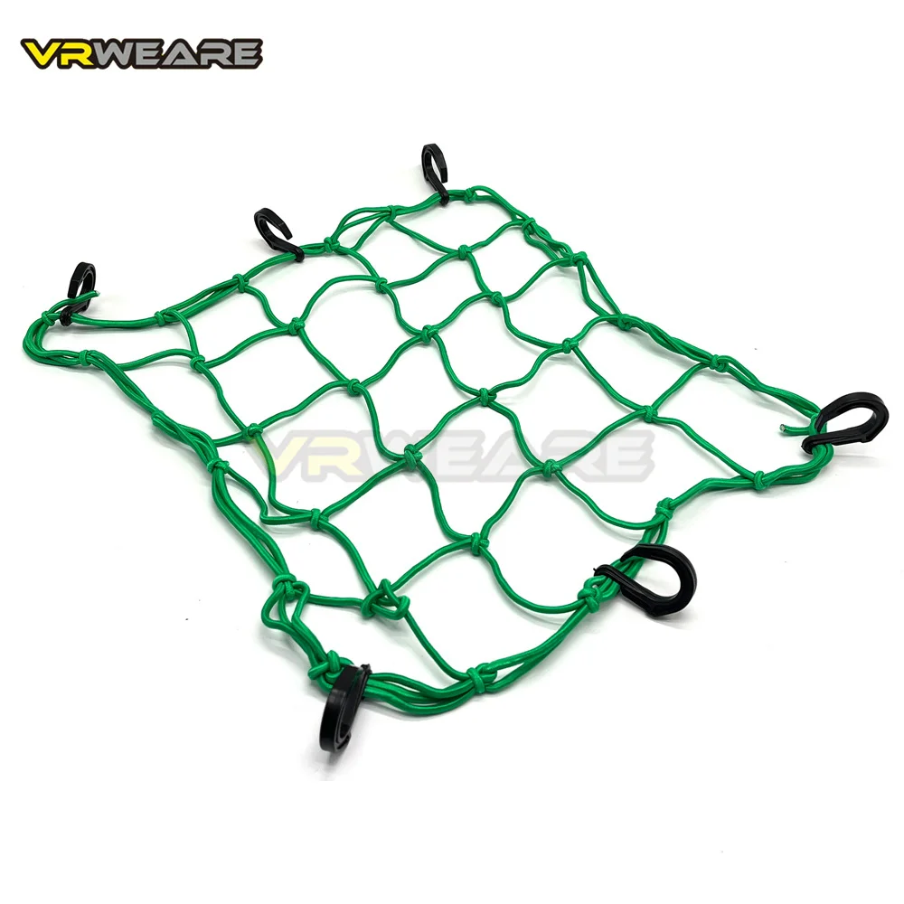 Motorcycle Helmet Storage Bag Universal Elastic Net Bag 6 Plastic Hooks Motorbike Luggage Net Holder Mesh