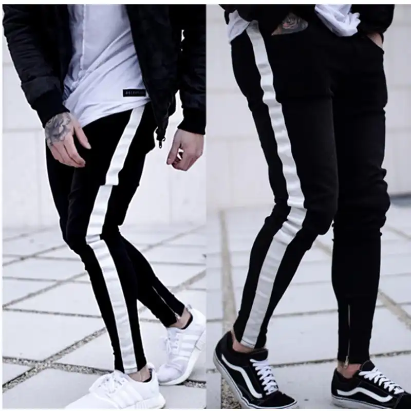 side stripe jeans mens