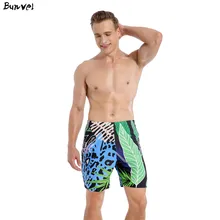 Bunvel, Мужской купальный костюм, одежда для плавания,, модный стиль бохо, принт с листьями, пляжная одежда, мужские купальные костюмы, плавки, Майо