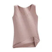 Женское зимнее однотонное плотное теплое нижнее белье, модные облегающие топы с u-образным воротником