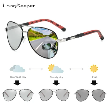 

2020 New Men's Photochromic Polarized Sunglasses Anti-UV Driving Chameleon Eyewear Male Color Change Drivers Sun Glasses Shades