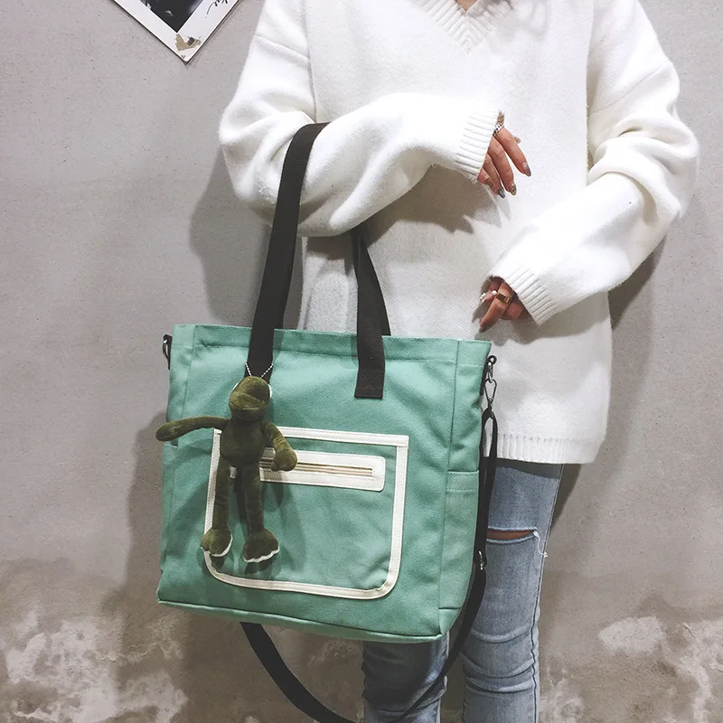 

Korean-style INS-Style 2019 New Style Simple Versatile Large Capacity Shoulder Oblique Hand Nylon Tape Pendant Bag Women's