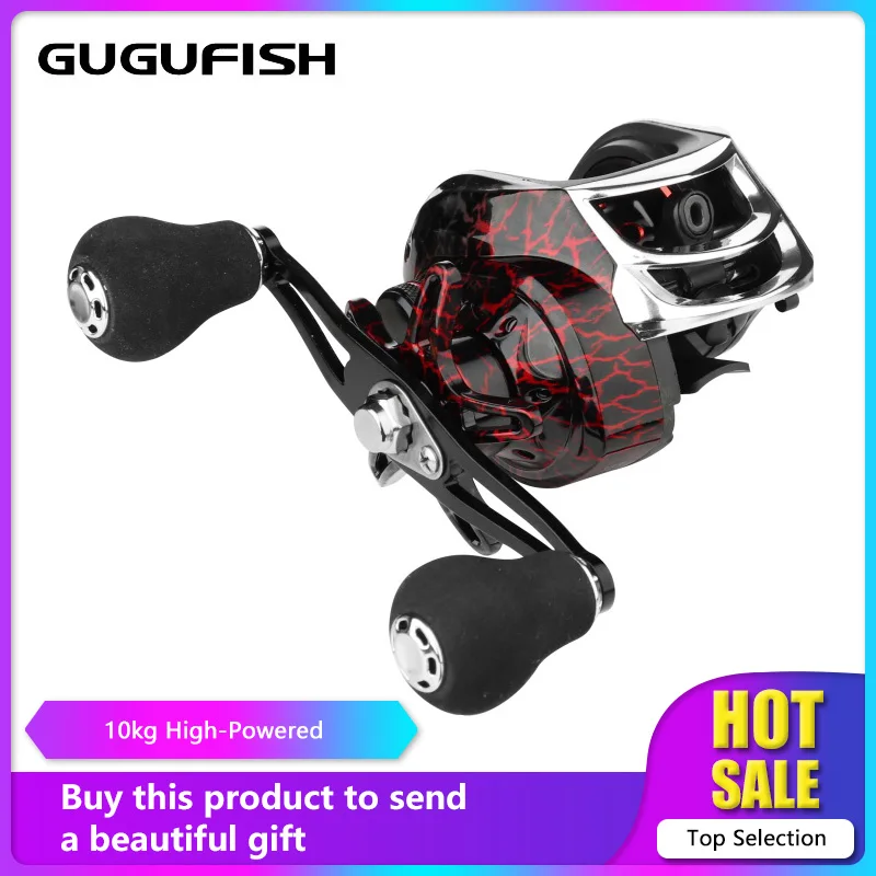 Baitcasting Fishing-Wheel GUGUFISH Carretilha-Pesca with Magnetic-Brake-Carp Left/right-Hand