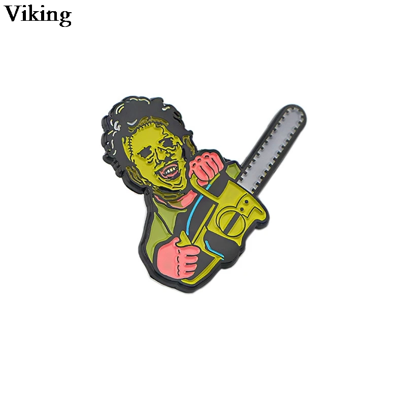 Thriller Saw Badge Horror Killer Металлические Булавки эмалированные Броши рюкзак булавки для шляп сумки с отворотом булавка для женщин и мужчин ювелирные изделия G0554